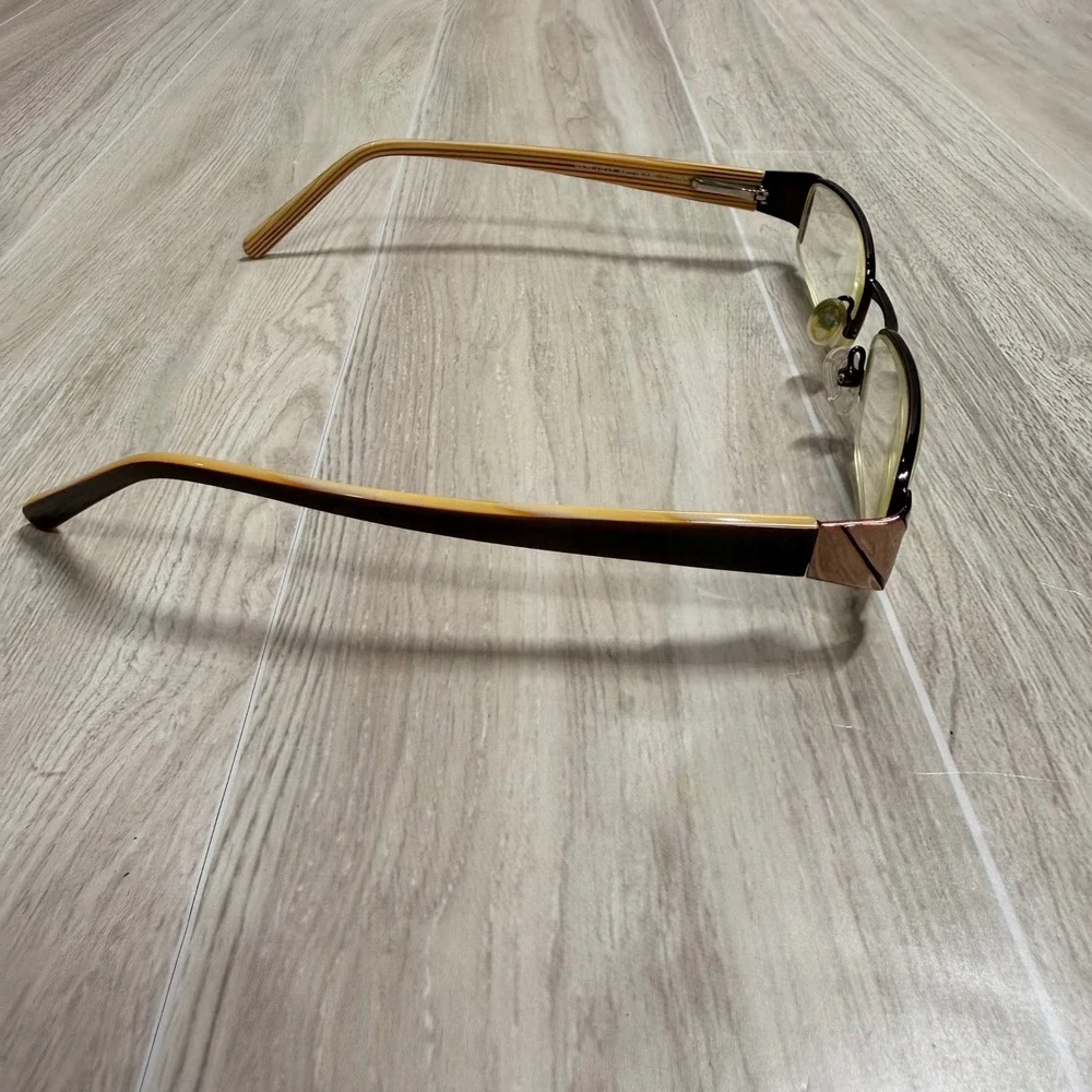Genevieve Honesty D Brown L Brown Eyeglasses Frames Rectangular Half Rim